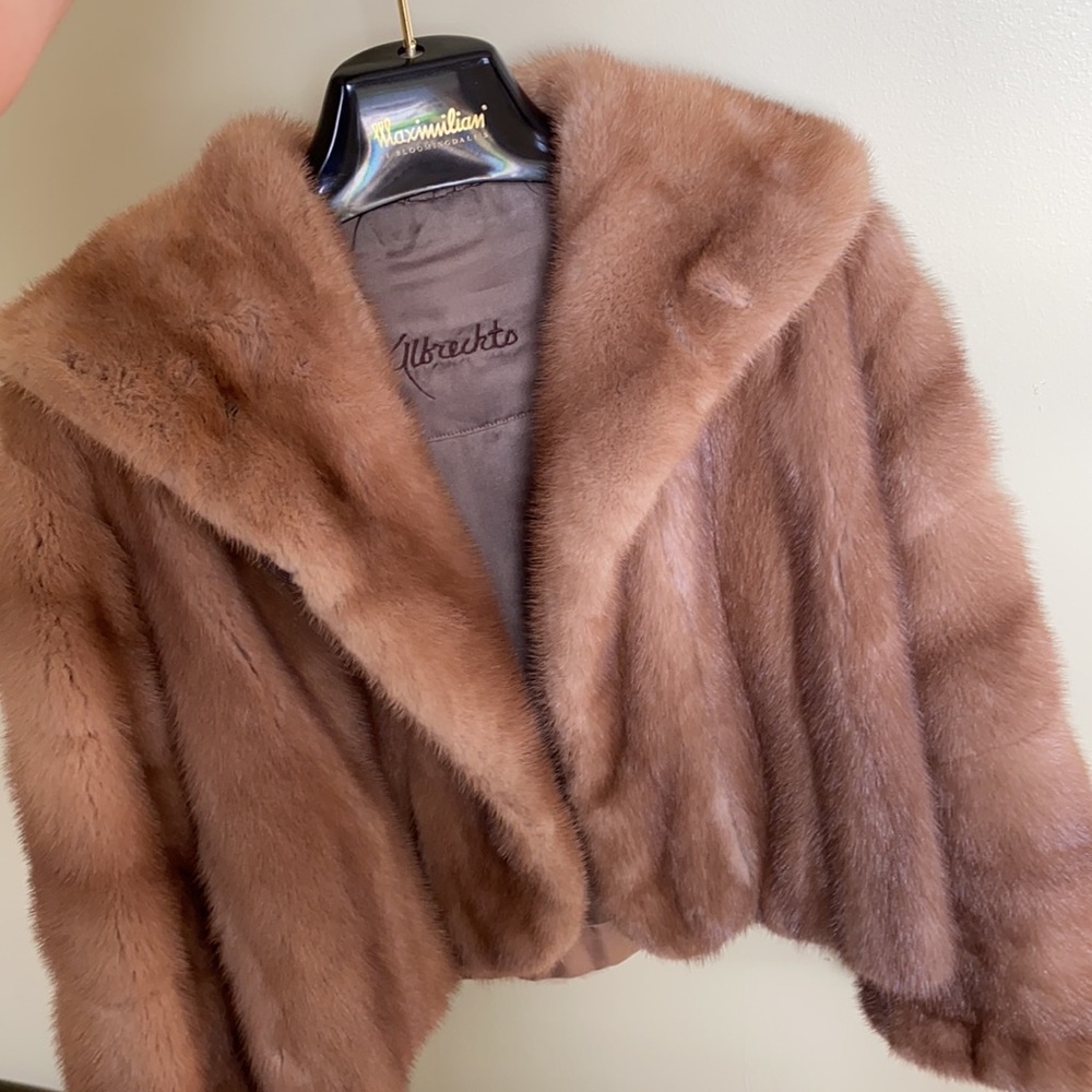 Honey brown mink Jacket mink coat